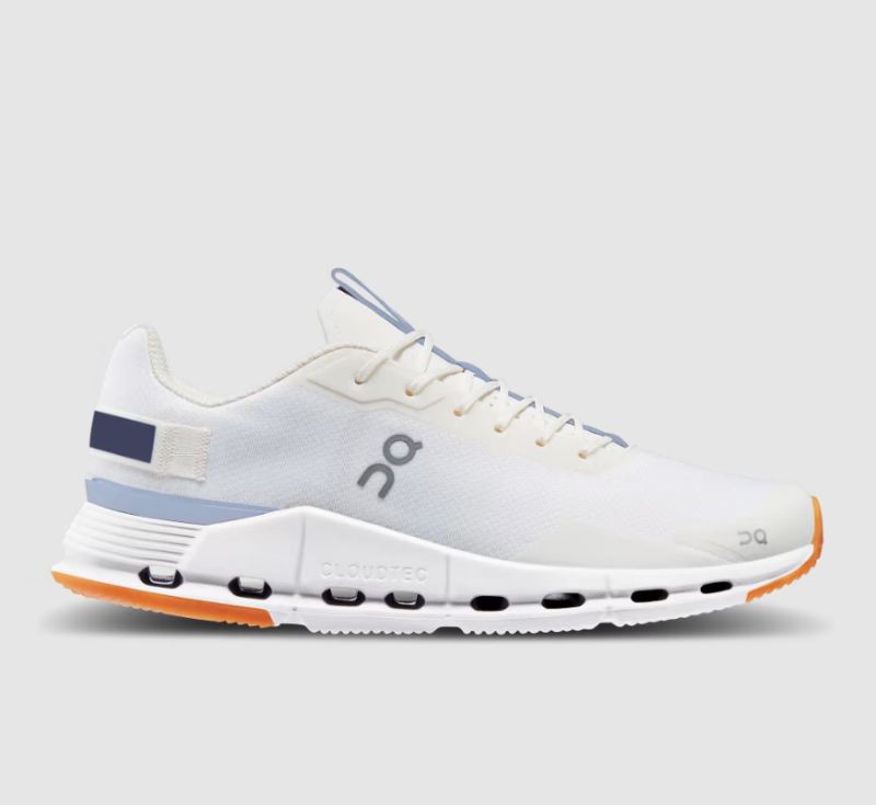 On Running Cloud Shoes Men's Cloudnova Form-White | Heather - Click Image to Close