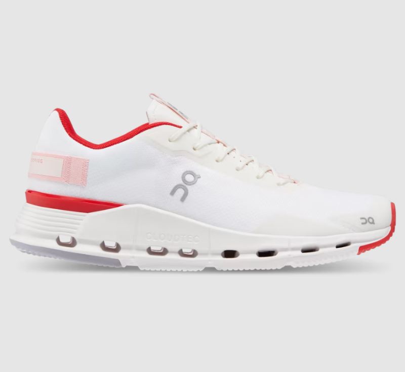On Running Cloud Shoes Women's Cloudnova Form-White | Red