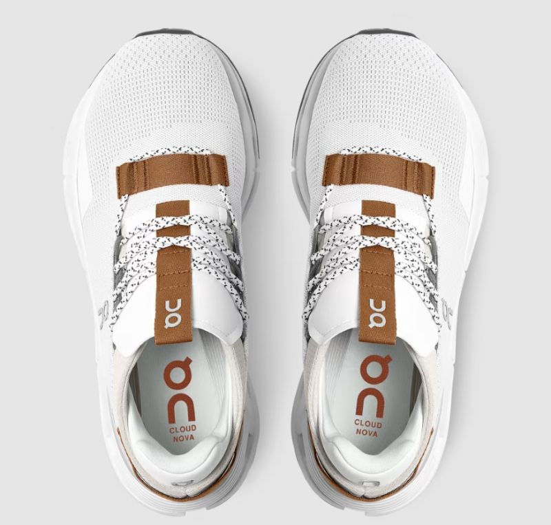 On Running Cloud Shoes Men's Cloudnova-White | Pearl - Click Image to Close