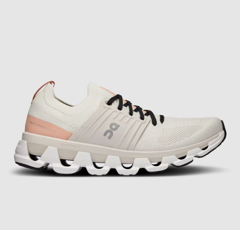 On Running Cloud Shoes Men's Cloudswift 3-Ivory | Rose - Click Image to Close