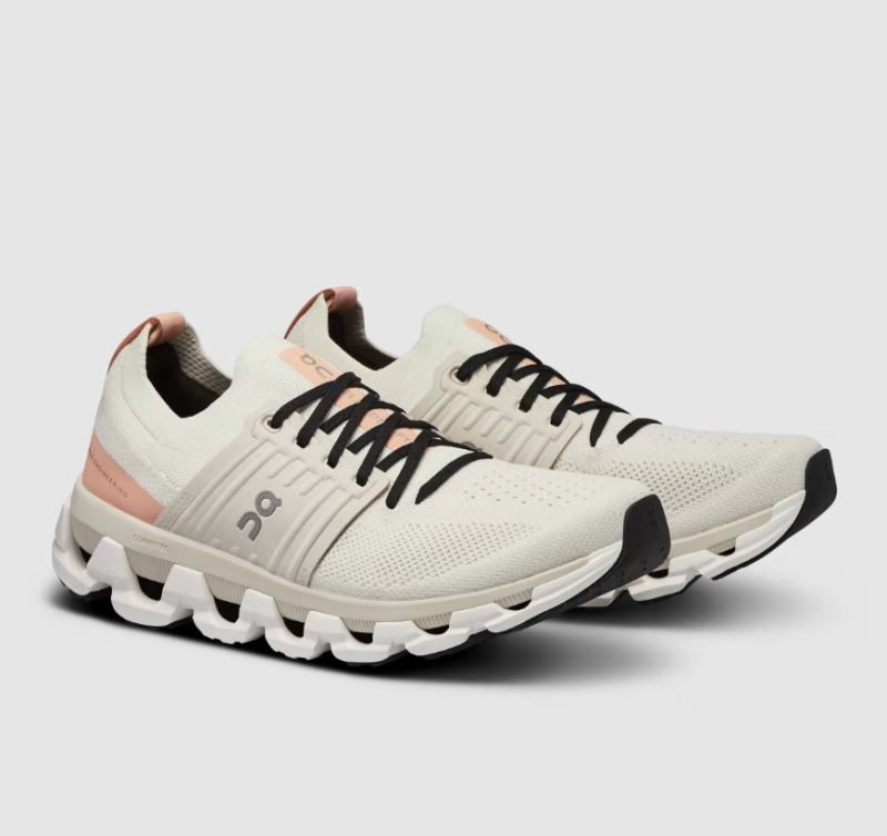 On Running Cloud Shoes Men's Cloudswift 3-Ivory | Rose - Click Image to Close