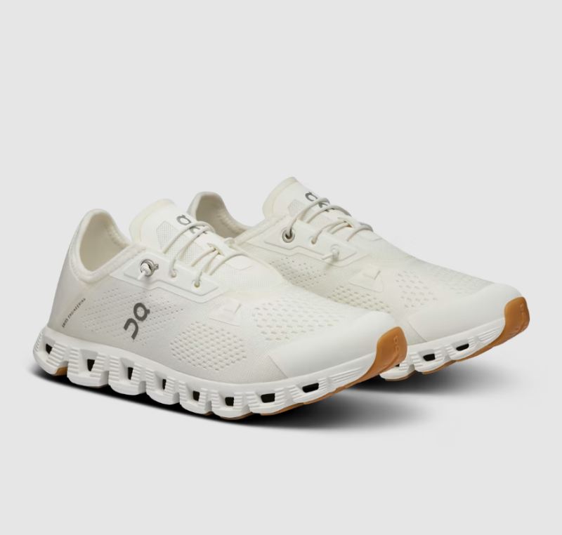 On Running Cloud Shoes Women's Cloud 5 Coast-Undyed-White | Whit - Click Image to Close