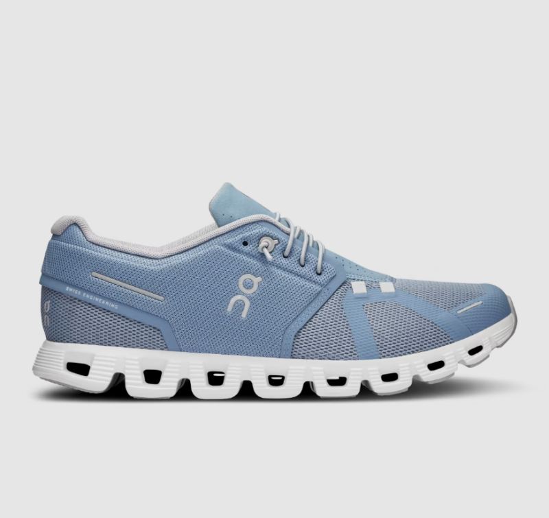 On Running Cloud Shoes Men's Cloud 5-Chambray | White