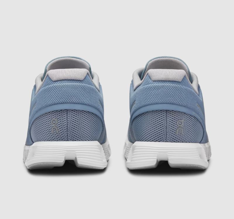 On Running Cloud Shoes Men's Cloud 5-Chambray | White - Click Image to Close