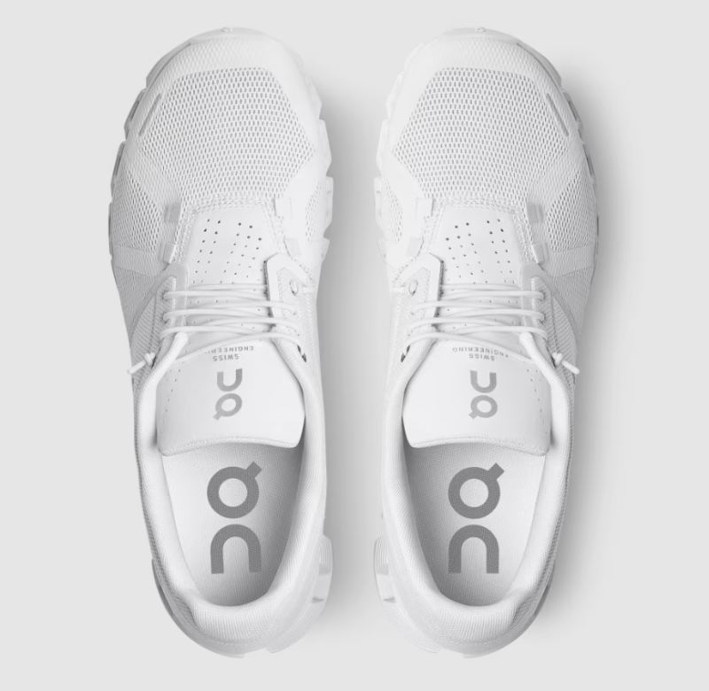 On Running Cloud Shoes Men's Cloud 5-All White - Click Image to Close