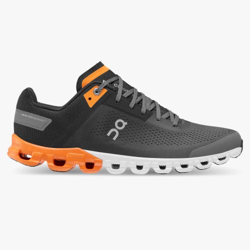 On Running Cloud Shoes Men's Cloudflow-Black | Turmeric - Click Image to Close