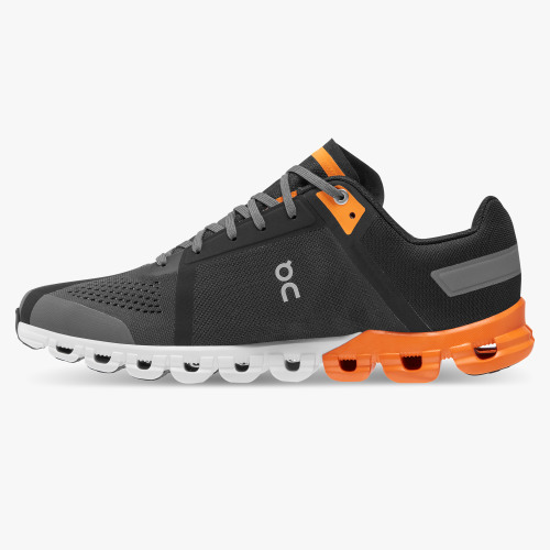On Running Cloud Shoes Men's Cloudflow-Black | Turmeric - Click Image to Close
