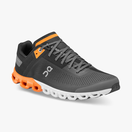 On Running Cloud Shoes Men's Cloudflow-Black | Turmeric - Click Image to Close