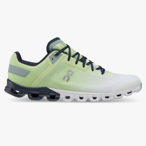 On Running Cloud Shoes Men's Cloudflow-Meadow | White - Click Image to Close