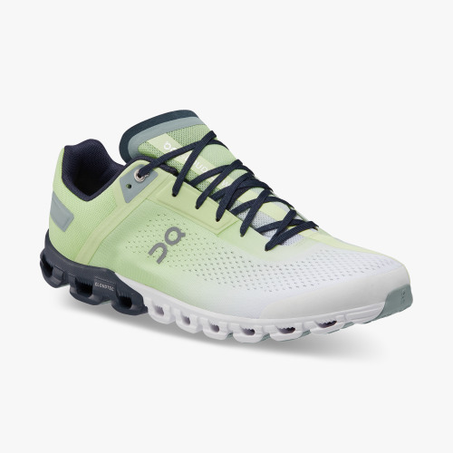 On Running Cloud Shoes Men's Cloudflow-Meadow | White - Click Image to Close