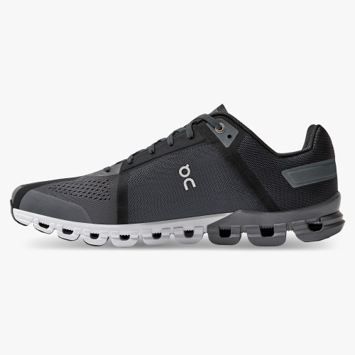 On Running Cloud Shoes Men's Cloudflow-Black | Asphalt - Click Image to Close