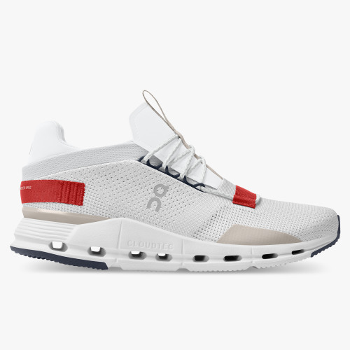 On Running Cloud Shoes Men's Cloudnova-White | Red - Click Image to Close