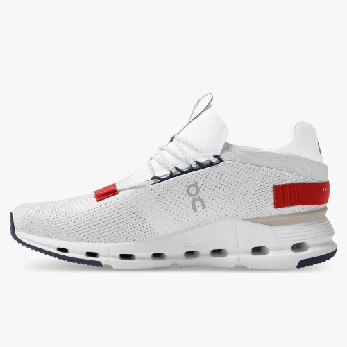 On Running Cloud Shoes Men's Cloudnova-White | Red