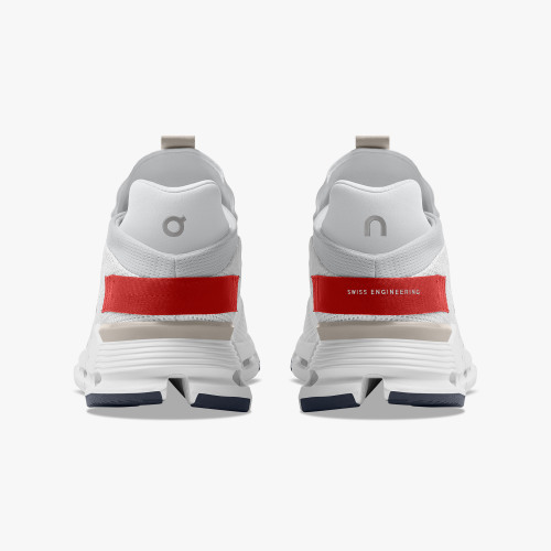 On Running Cloud Shoes Men's Cloudnova-White | Red - Click Image to Close