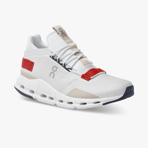 On Running Cloud Shoes Men's Cloudnova-White | Red - Click Image to Close