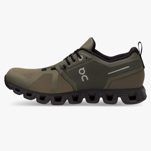 On Running Cloud Shoes Women's Cloud 5 Waterproof-Olive | Black - Click Image to Close