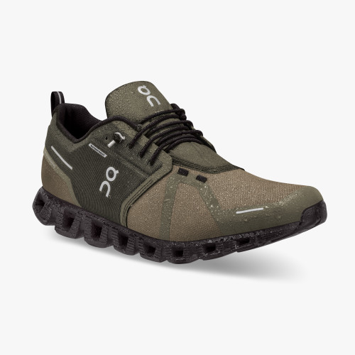 On Running Cloud Shoes Women's Cloud 5 Waterproof-Olive | Black - Click Image to Close