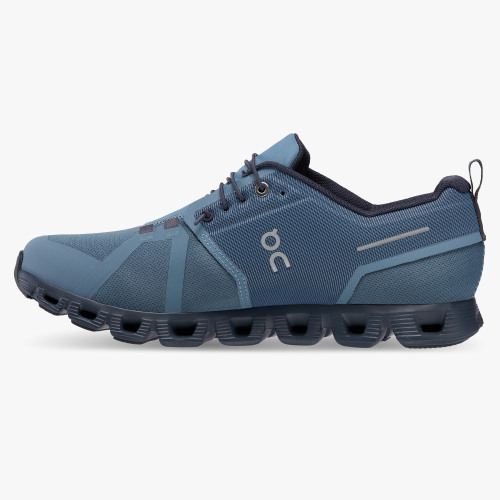 On Running Cloud Shoes Men's Cloud 5 Waterproof-Metal | Navy - Click Image to Close