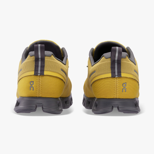 On Running Cloud Shoes Men's Cloud 5 Waterproof-Mustard | Rock - Click Image to Close