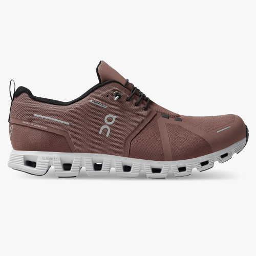 On Running Cloud Shoes Men's Cloud 5 Waterproof-Cocoa | Frost - Click Image to Close