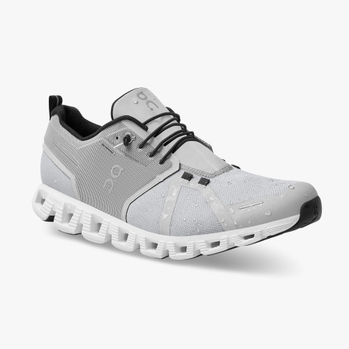 On Running Cloud Shoes Men's Cloud 5 Waterproof-Glacier | White - Click Image to Close