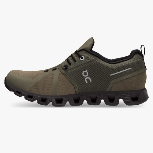 On Running Cloud Shoes Men's Cloud 5 Waterproof-Olive | Black