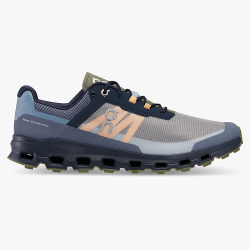 On Running Cloud Shoes Men's Cloudvista-Midnight | Olive - Click Image to Close