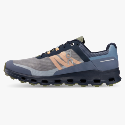 On Running Cloud Shoes Men's Cloudvista-Midnight | Olive - Click Image to Close