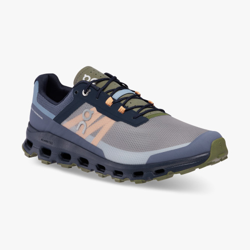 On Running Cloud Shoes Men's Cloudvista-Midnight | Olive - Click Image to Close