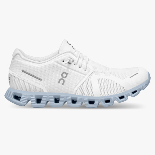 On Running Cloud Shoes Women's Cloud 5-White | Chambray