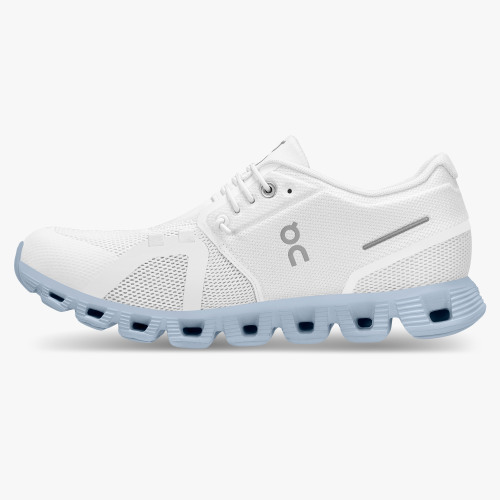 On Running Cloud Shoes Women's Cloud 5-White | Chambray