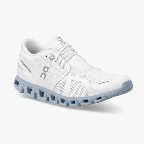 On Running Cloud Shoes Women's Cloud 5-White | Chambray