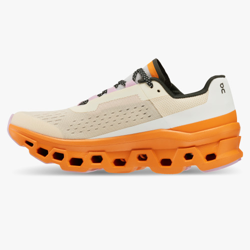 On Running Cloud Shoes Women's Cloudmonster Fawn|Turmeric - Click Image to Close