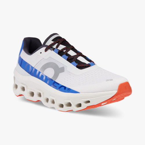 On Running Cloud Shoes Men's Cloudmonster-Frost | Cobalt - Click Image to Close