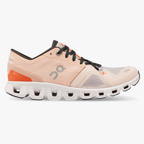 On Running Cloud Shoes Women's Cloud X 3-Rose | Sand