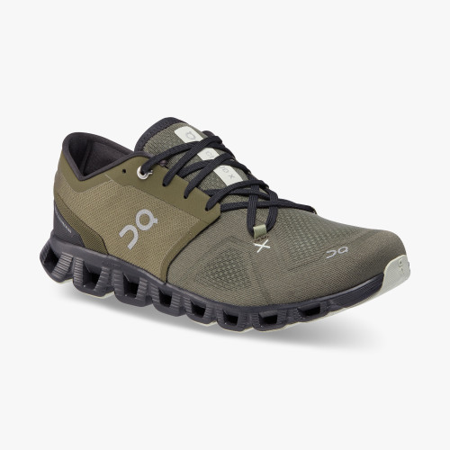 On Running Cloud Shoes Men's Cloud X 3-Olive | Reseda - Click Image to Close