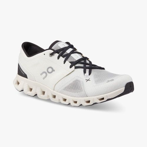 On Running Cloud Shoes Men's Cloud X 3-Ivory | Black - Click Image to Close