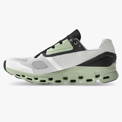 On Running Cloud Shoes Men's Cloudstratus-White | Black - Click Image to Close