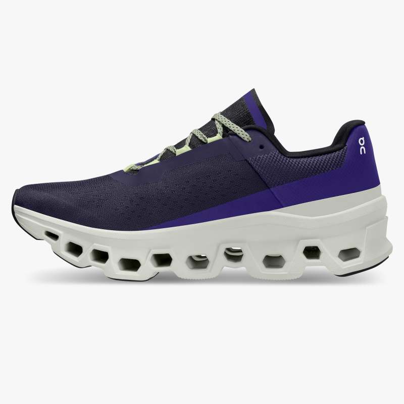 On Running Cloud Shoes Men's Cloudmonster-Acai | Aloe - Click Image to Close