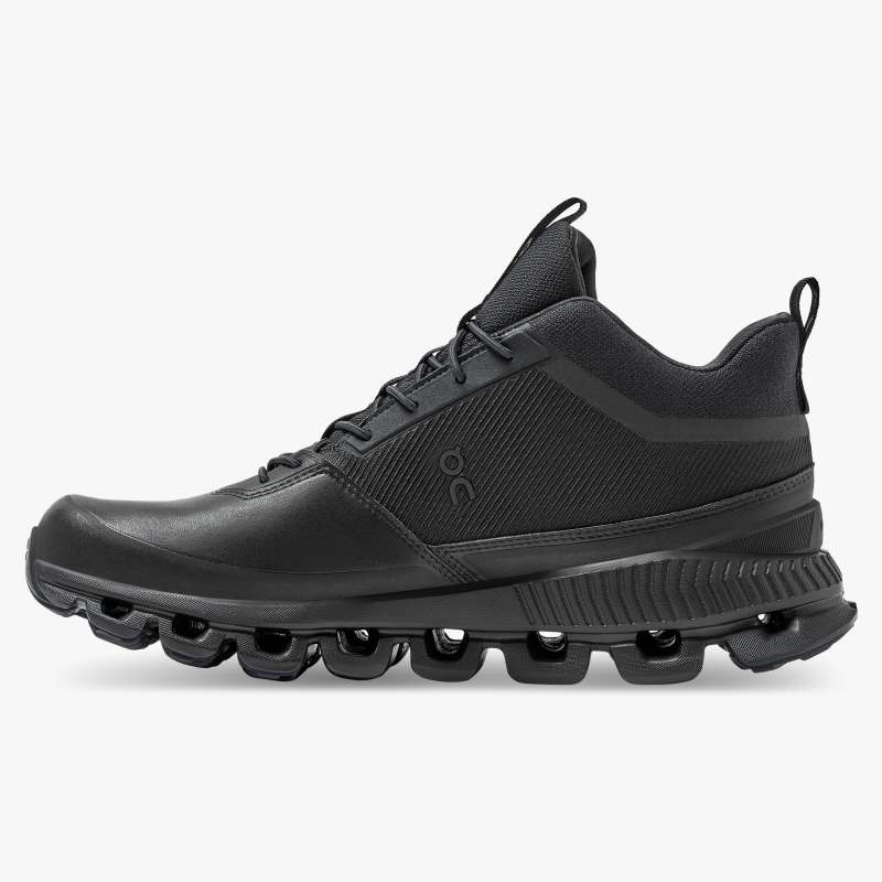 On Running Cloud Shoes Women's Cloud Hi Waterproof-All | Black