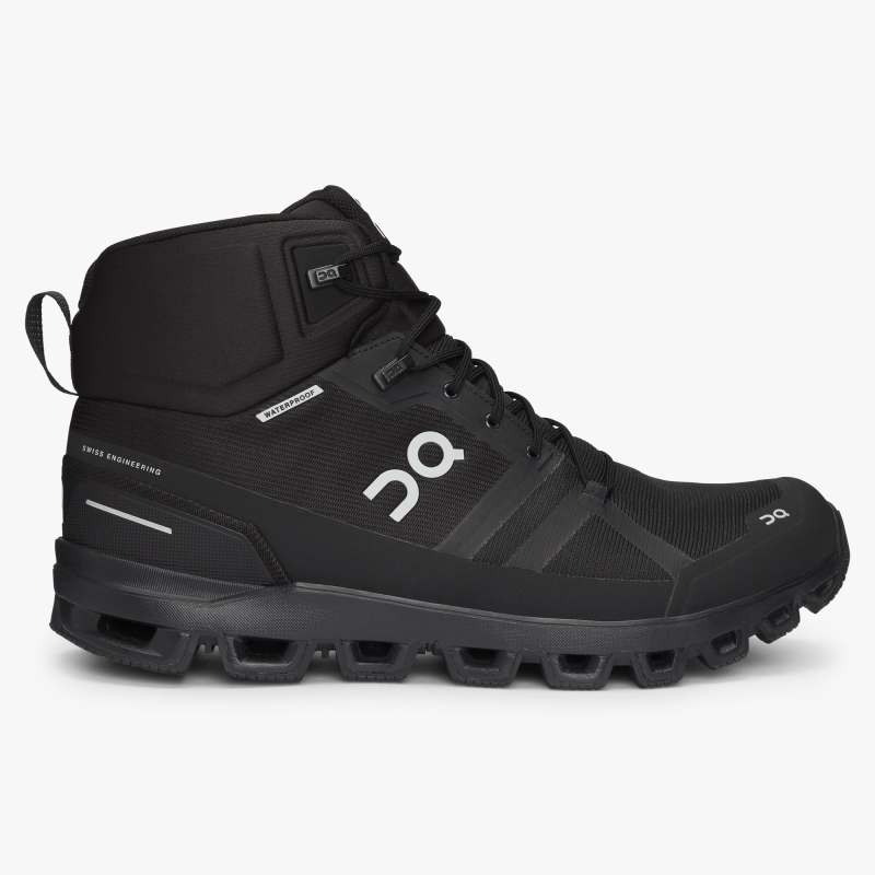 On Running Cloud Shoes Men's Cloudrock Waterproof-All | Black