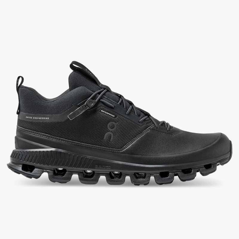 On Running Cloud Shoes Men's Cloud Hi Waterproof-All | Black