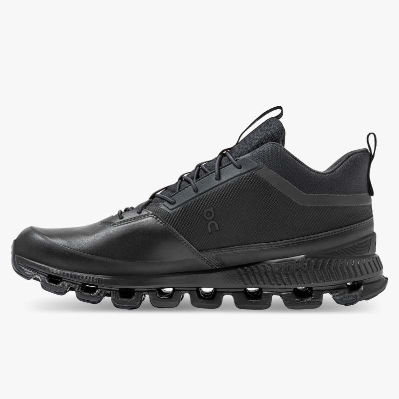 On Running Cloud Shoes Men's Cloud Hi Waterproof-All | Black - Click Image to Close