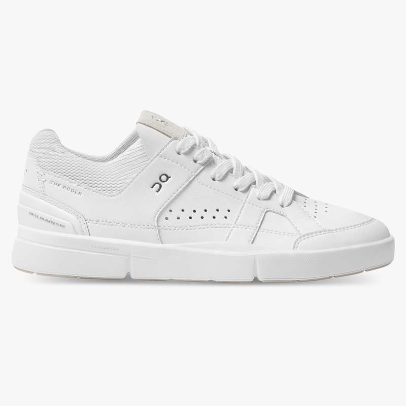 On Running Cloud Shoes Men's THE ROGER Clubhouse-All | White - Click Image to Close