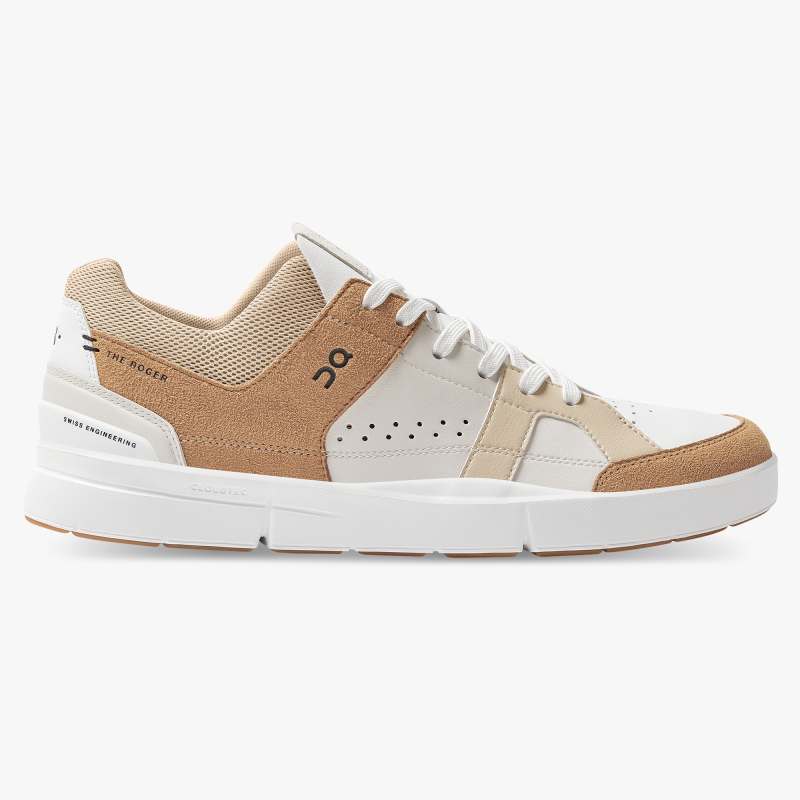 On Running Cloud Shoes Women's THE ROGER Clubhouse-Almond | Sand - Click Image to Close