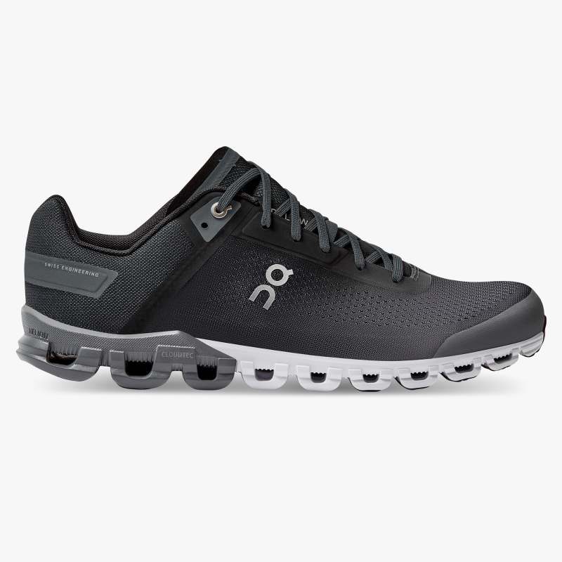 On Running Cloud Shoes Men's Cloudflow-Black | Asphalt - Click Image to Close