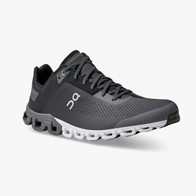 On Running Cloud Shoes Men's Cloudflow Wide-Black | Asphalt - Click Image to Close