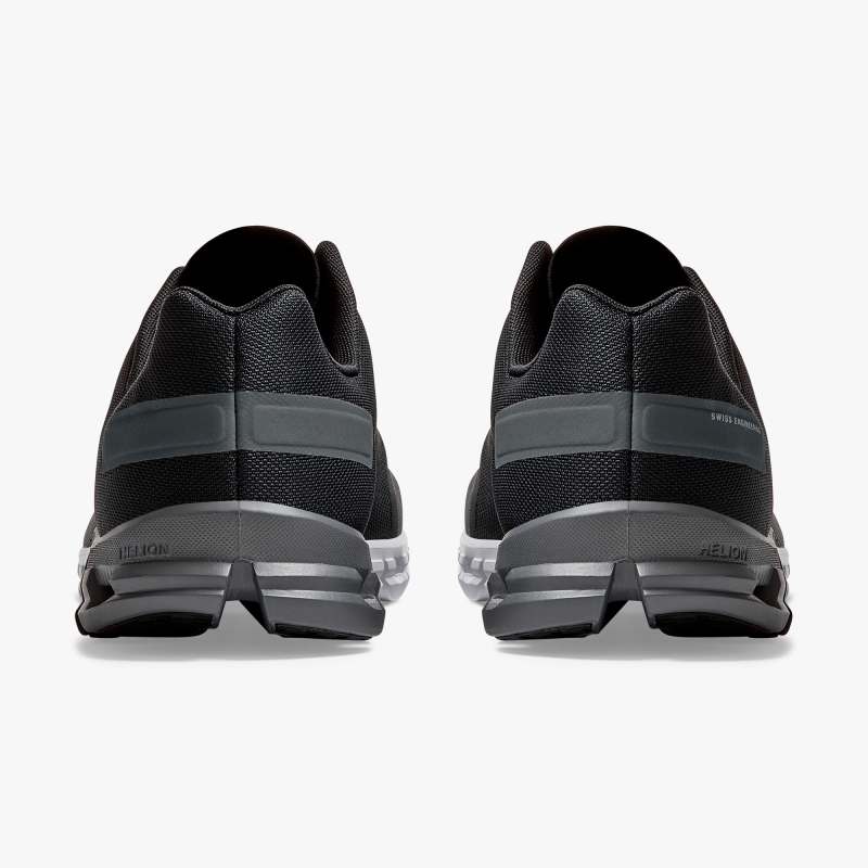 On Running Cloud Shoes Men's Cloudflow Wide-Black | Asphalt - Click Image to Close