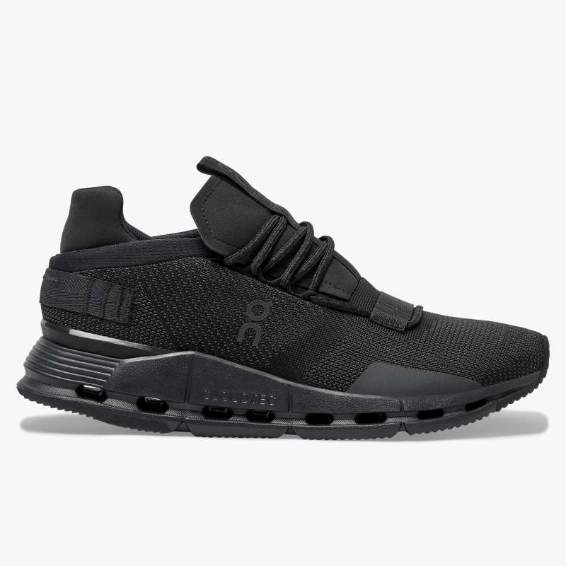 On Running Cloud Shoes Men's Cloudnova-Black | Eclipse