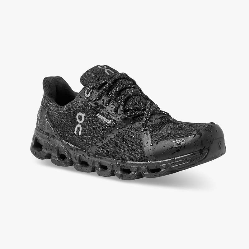 On Running Cloud Shoes Women's Cloudflyer Waterproof-Black | Lun - Click Image to Close